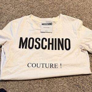 Moschino white T-Shirt with Black Logo